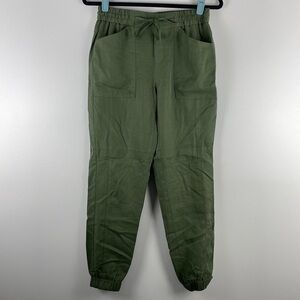 Banana Republic Green Jogger Pants Utility Style Size XS 100% Lyocell Drawstring